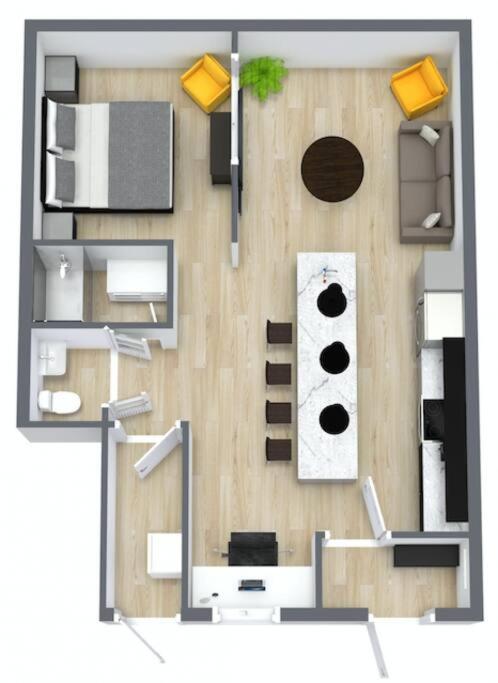 Loft Style Industriel-Centre-Ville+Parking Gratuit Québec Rum bild